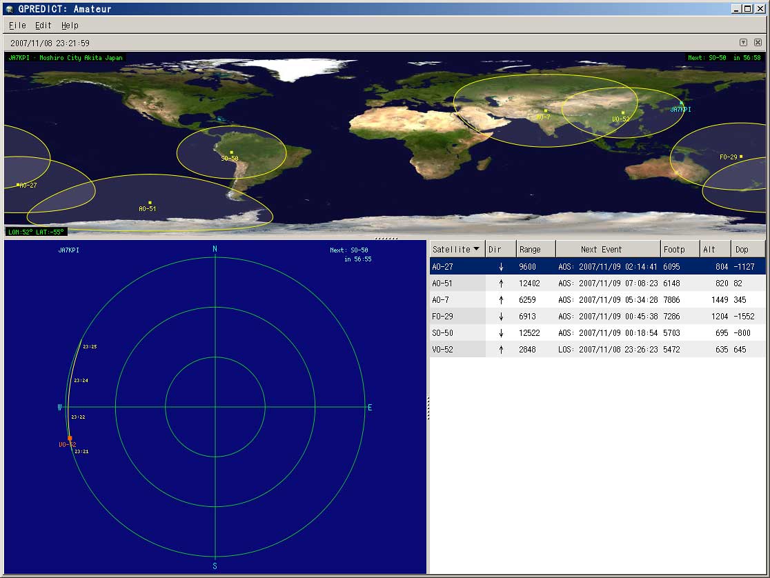 gpredict screen shot