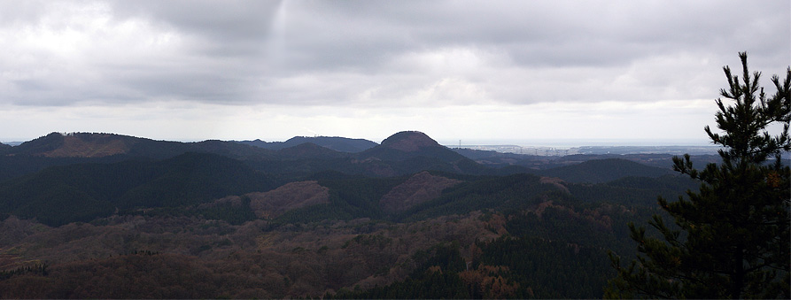 七折山頂上から西方向