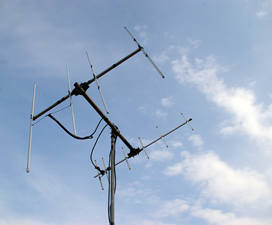 145MHz 4el.H-Hentenna and 435MHz 7el.H-Hentemma for Satellite. Elevation Angle: 15deg. 