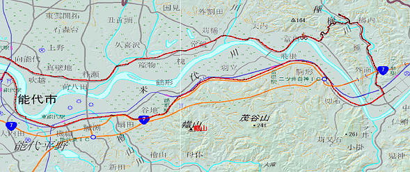 二ツ井 梅内石田方面 map