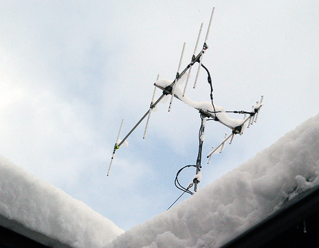 145MHz 5el. H-Hentenna & 435MHz 7el. H-Hentenna for SAT wearing snow