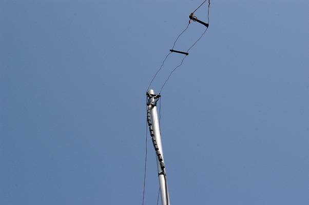 KDP(Inverted Vee type) for 50MHz , Apex angle: 90 deg. Height: 5m