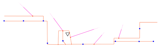 赤は1.2～2φ裸銅線。青はアース棒。マゼンタは床下へ差し込んだ 5～10m長の2φ銅線。