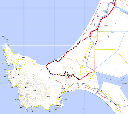 寒風山コース Map