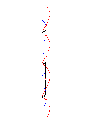 145MHz用 4段コリニア 概要図。基本的に すべて 2φ銅線。