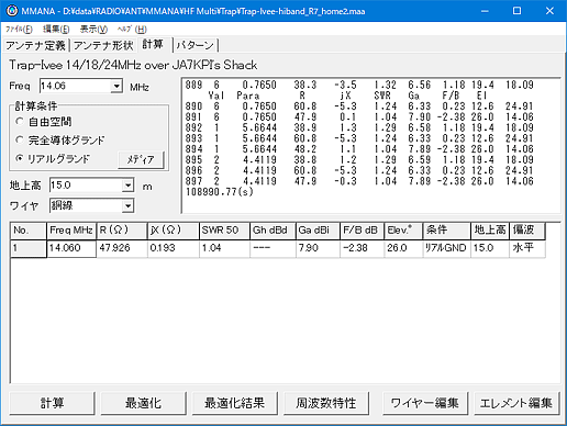 MMANAの計算時間=108990.77秒≒30時間!!