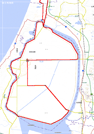 大潟村変則コース 2018。なお 南部排水機場から大潟橋までの区間は 自動車の通行が規制されている。