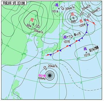 天気図 2018-09-02