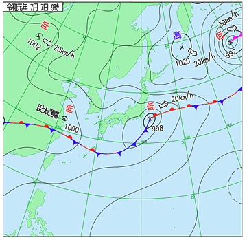 7月7日の天気図