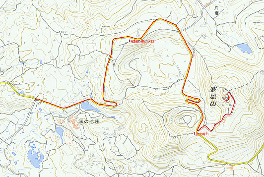 寒風山 西側からの登坂