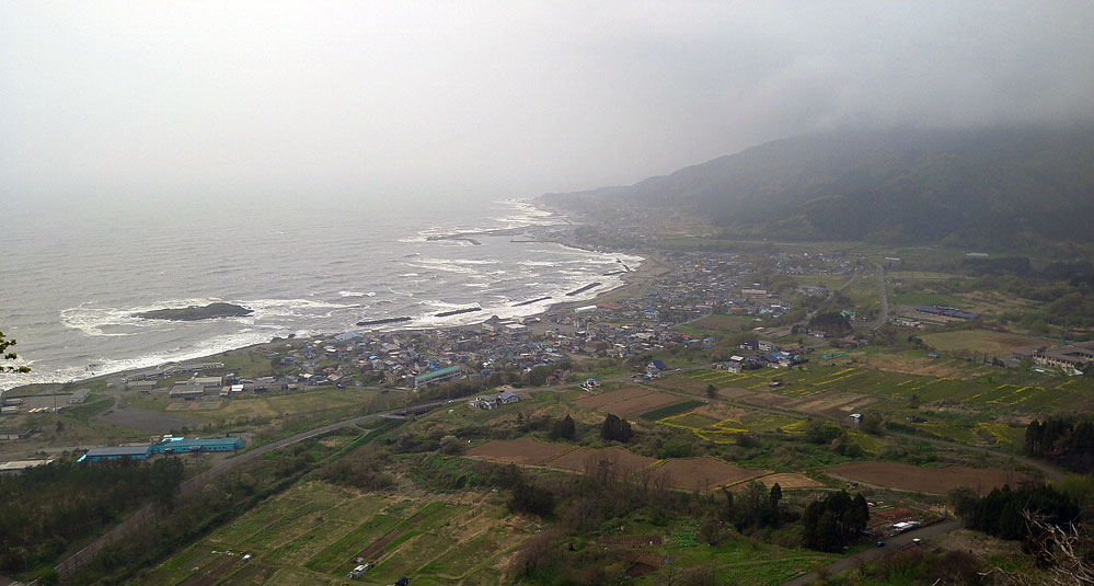 糠森山(208m)から北西(滝ノ間)方向