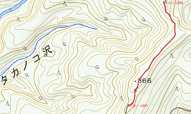 タカノコ沢A～B